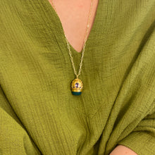 Load image into Gallery viewer, Collier NILAYA en Onyx Vert et Améthystes