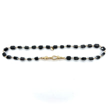 Charger l'image dans la galerie, Collier LENNY en Spinelle Noire et PLaqué Or