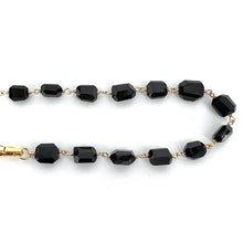 Charger l'image dans la galerie, Collier LENNY en Spinelle Noire et PLaqué Or