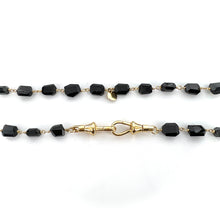 Charger l'image dans la galerie, Collier LENNY en Spinelle Noire et PLaqué Or