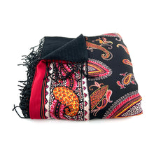 Charger l'image dans la galerie, Étole Alpaga Noire Doublée Foulard Black