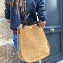 Charger l'image dans la galerie, Sac BIBIANE en Daim Camel