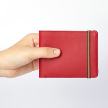 Charger l'image dans la galerie, Portefeuille Porte-Monnaie Rouge Fermeture Élastique
