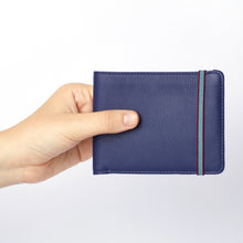Charger l'image dans la galerie, Portefeuille Bleu Marine Fermeture Élastique