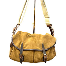 Load image into Gallery viewer, Sac MUSETTE en Cuir Velours Tabac