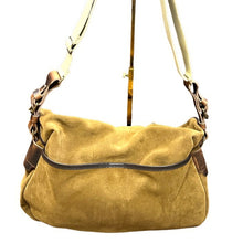 Load image into Gallery viewer, Sac MUSETTE en Cuir Velours Tabac