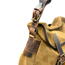 Load image into Gallery viewer, Sac MUSETTE en Cuir Velours Tabac