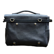 Load image into Gallery viewer, Sac POSTIER ÉCLAIR M en Cuir Noir