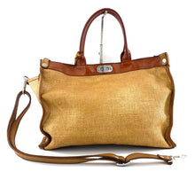 Charger l'image dans la galerie, Sac GLAMOUR en Paille Enduite et Cuir Lavé