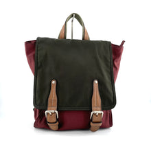 Charger l'image dans la galerie, Sac à Dos en Toile Enduite Recyclée Finition Cuir Camel