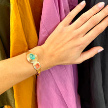 Load image into Gallery viewer, Jonc SOLEIL en Cristal Rose et Turquoise