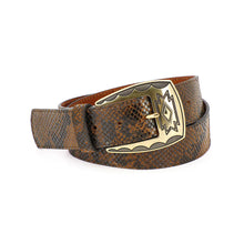 Charger l'image dans la galerie, Ceinture la GRANDE MADJO en Cuir Imprimé Serpent

