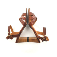 Load image into Gallery viewer, Sandale à Talon en Cuir Cognac
