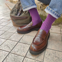 Charger l&#39;image dans la galerie, Chaussettes Côtelées Violet
