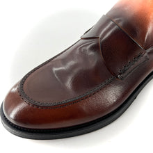 Load image into Gallery viewer, Mocassin Semi-Montant Zippé Arrière en Cuir Armagnac
