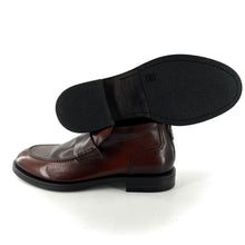 Load image into Gallery viewer, Mocassin Semi-Montant Zippé Arrière en Cuir Armagnac
