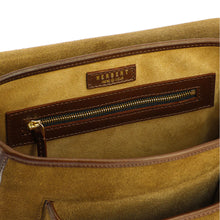 Charger l&#39;image dans la galerie, Sac le NEW FLAV EN Velours Tobacco et Cuir Nutella
