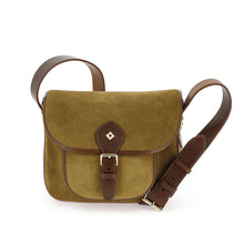 Charger l&#39;image dans la galerie, Sac le NEW FLAV EN Velours Tobacco et Cuir Nutella
