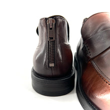 Load image into Gallery viewer, Mocassin Semi-Montant Zippé Arrière en Cuir Armagnac
