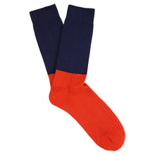 Charger l'image dans la galerie, Chaussettes Bicolores Bleu / Orange
