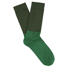 Load image into Gallery viewer, Chaussettes Bicolore Kaki / Vert
