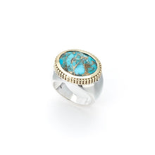 Load image into Gallery viewer, Large Bague en Argent et Turquoise
