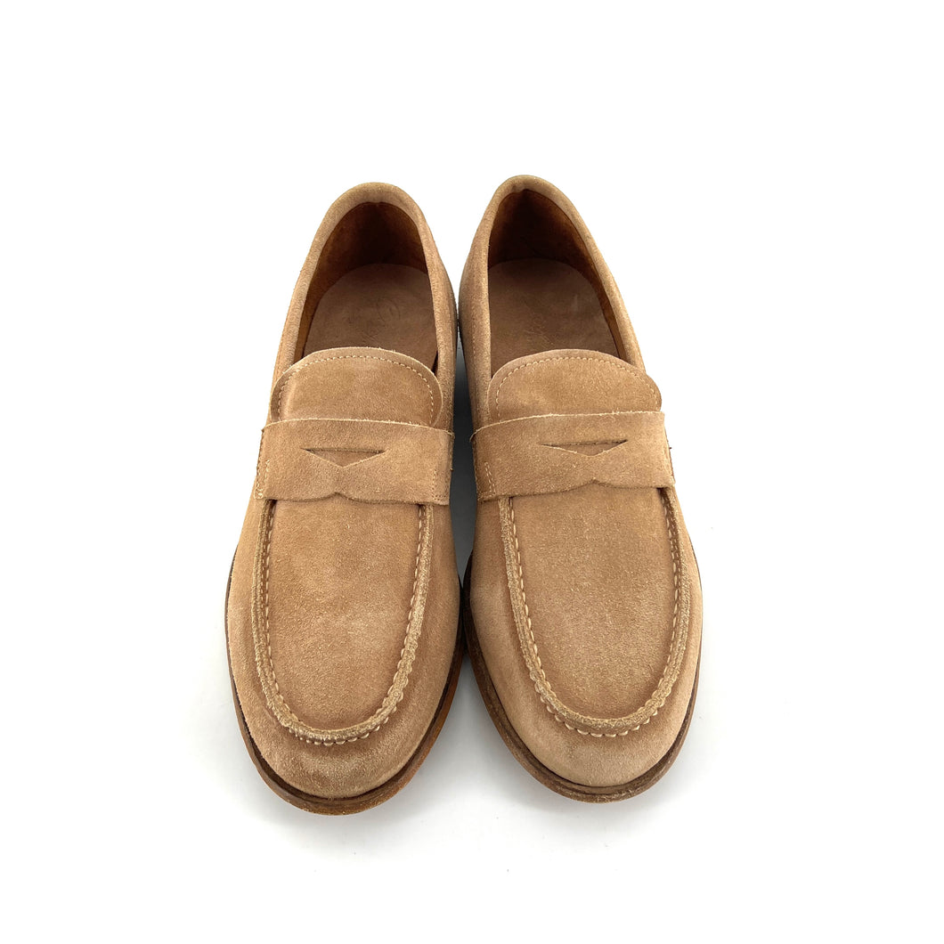 Simple Mocassin en Daim Beige