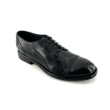 Charger l'image dans la galerie, Derby Bout Fleuri en Cuir Noir Ultra-Souple
