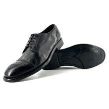 Charger l'image dans la galerie, Derby Bout Fleuri en Cuir Noir Ultra-Souple
