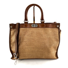 Charger l&#39;image dans la galerie, Sac GLAMOUR en Paille Enduite Brown Tea
