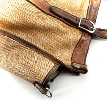 Charger l&#39;image dans la galerie, Sac GLAMOUR BUCKLE en Paille Enduite Brown Tea
