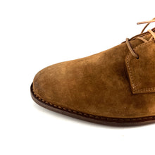 Charger l&#39;image dans la galerie, Chaussure Lacets Semi-Montante en Daim Marron Clair
