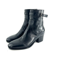 Load image into Gallery viewer, Boots Talon Trotteur Zippé Intérieur en Cuir Noir
