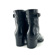 Load image into Gallery viewer, Boots Talon Trotteur Zippé Intérieur en Cuir Noir
