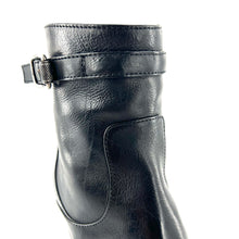Load image into Gallery viewer, Boots Talon Trotteur Zippé Intérieur en Cuir Noir
