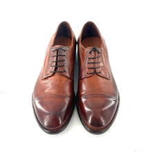 Load image into Gallery viewer, Derby en Cuir Cognac Veiné
