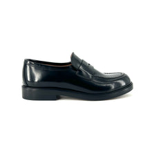 Charger l'image dans la galerie, Mocassin Semelle Épaisse Cuir en Cuir Glacé Noir
