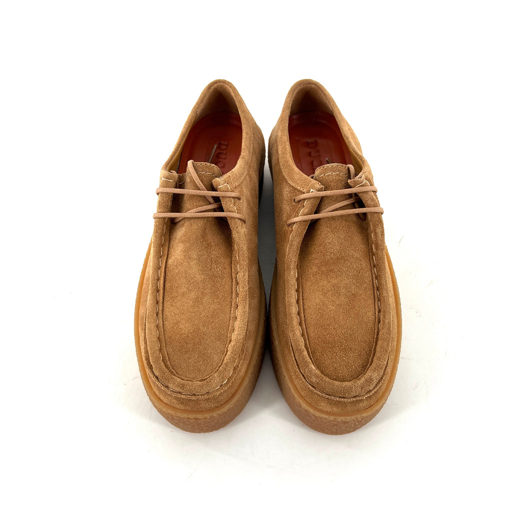 Chaussure Lacets Semelle Gomme en Daim Sable