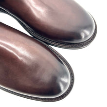 Charger l'image dans la galerie, Boots Zippé Intérieur en Cuir Marron Veiné
