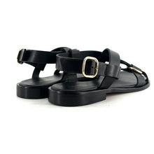 Load image into Gallery viewer, Sandale MAELYS en Cuir Noir
