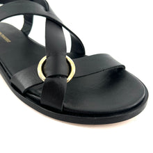 Load image into Gallery viewer, Sandale MAELYS en Cuir Noir
