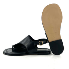 Load image into Gallery viewer, Sandale ALICIA en Cuir Noir
