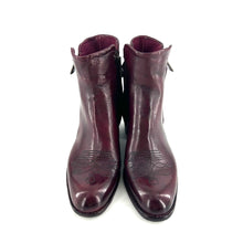 Load image into Gallery viewer, Boots Tiag Talon Trotteur en Cuir et Croûte Bordeaux
