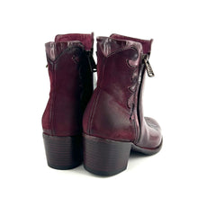 Load image into Gallery viewer, Boots Tiag Talon Trotteur en Cuir et Croûte Bordeaux
