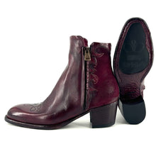 Load image into Gallery viewer, Boots Tiag Talon Trotteur en Cuir et Croûte Bordeaux

