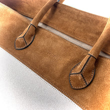 Load image into Gallery viewer, Cabas TWENTY en Toile Écru et Suede Gold
