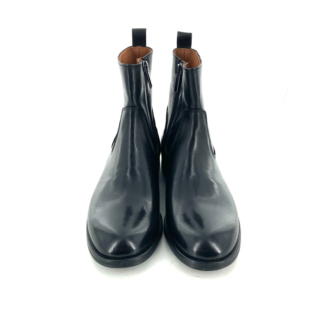 Boots Zippé Intérieur en Cuir Noir