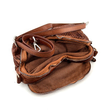 Charger l&#39;image dans la galerie, Sac MY VIVE V en Cuir Perforé Caramel
