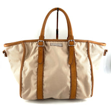 Load image into Gallery viewer, Sac HOTEL en Toile Crème et Cuir Naturel
