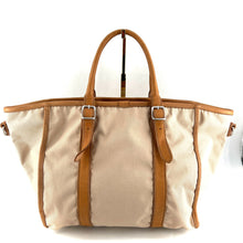 Load image into Gallery viewer, Sac HOTEL en Toile Crème et Cuir Naturel

